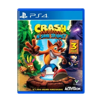 Jogo Crash Bandicoot N. Sane Trilogy – PS4 Mídia Física